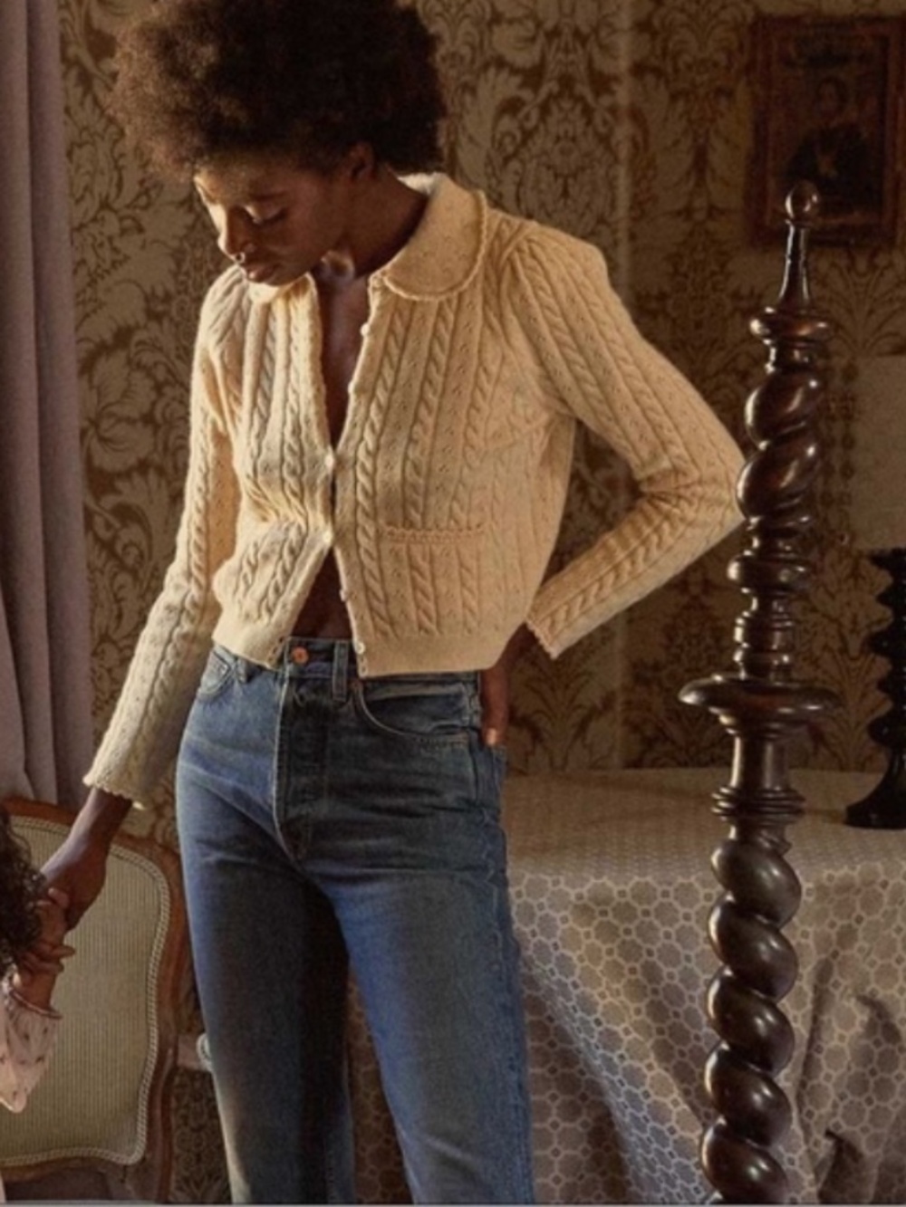 Doen Posey Cardigan in Cream